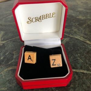 Sterling Silver Scrabble Cufflinks, Letters A & Z